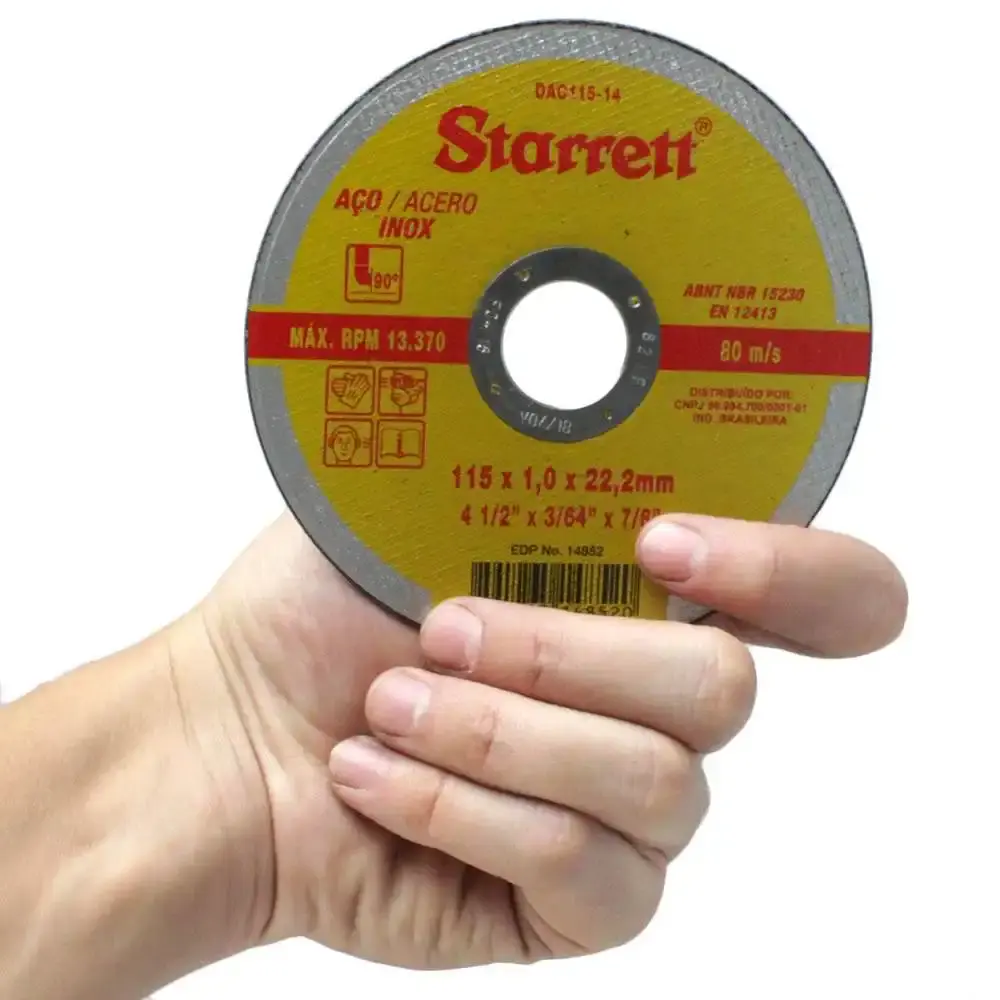 DISCO DE CORTE INOX 4.1/2 polegada X 1,0MM BNA Starrett — fotografia 5