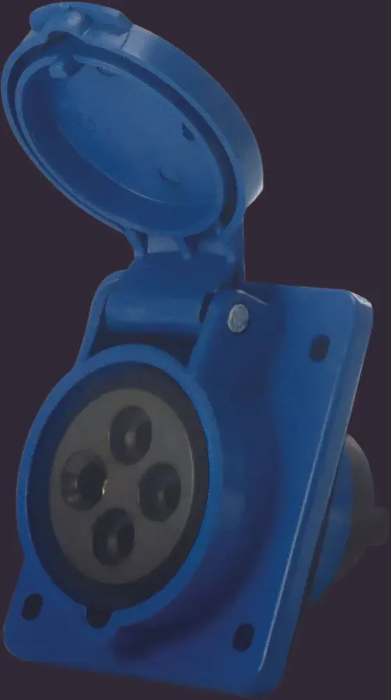 Tomada embutida 2P+T 16A 200/250V 6H azul Soprano