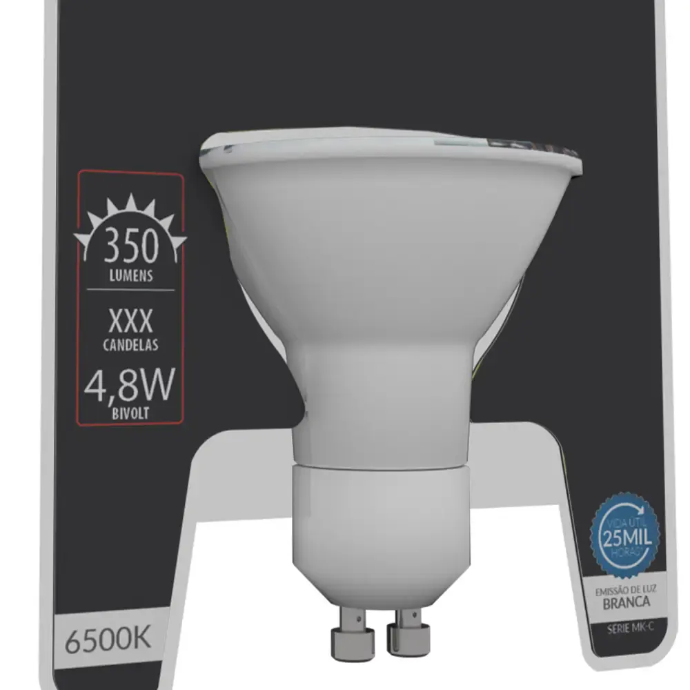 Lâmpada led dicroica MR16 38° 4,8W 250LM branco neutro 6500K bivolt Avant — fotografia 5