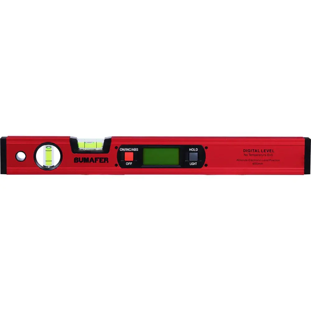 Nível digital em alumínio 0-90° com 2 bolhas Bumafer
