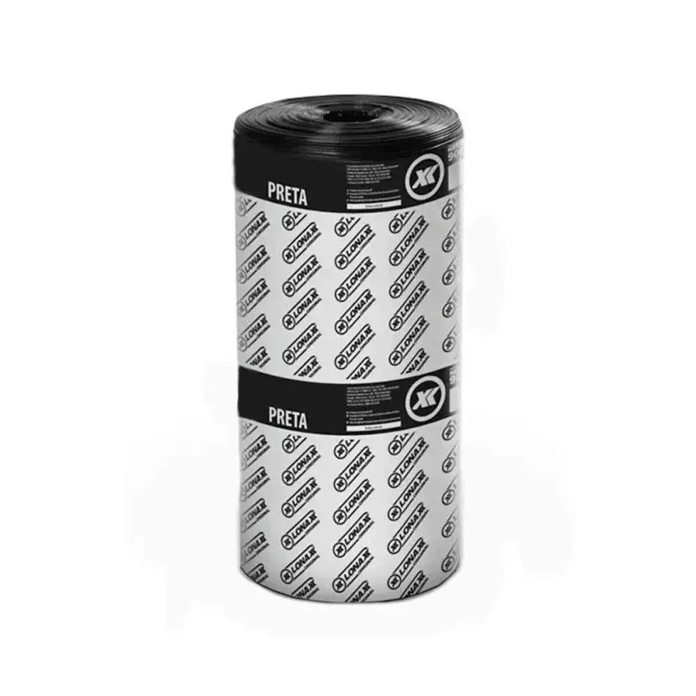 Lona plástica preta 8X100M 120KG Lonax — fotografia de referência