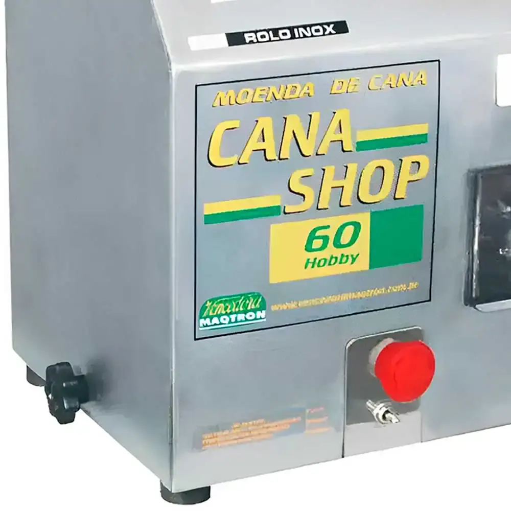 Engenho moenda para cana rolos de inox cana shop 60 elétrica Maqtron 110 V — fotografia 5