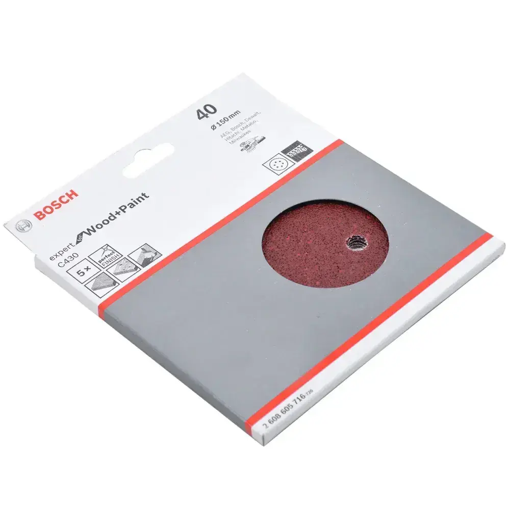 Folha de lixa C430 125MM com 5 unidades Bosch — fotografia 7