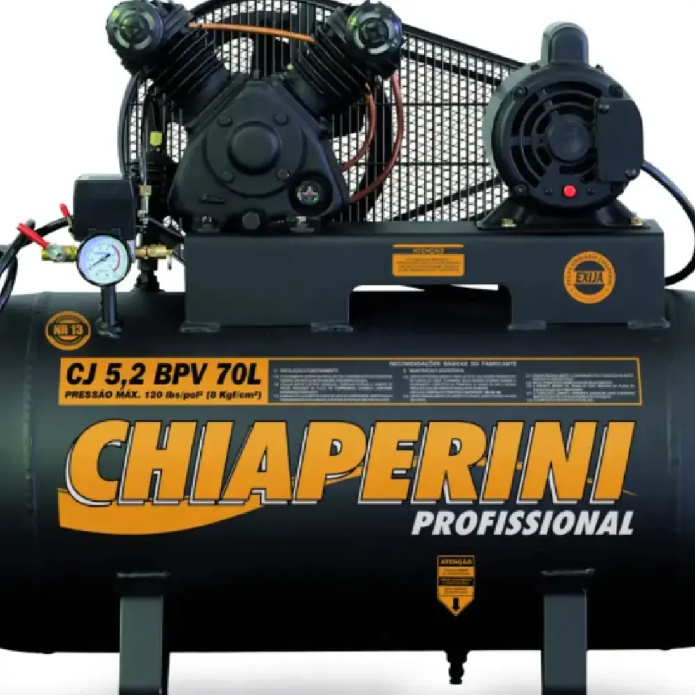 Compressor ar baixa pressão 5.2PCM 70 litros 00605 Chiaperini — fotografia 4