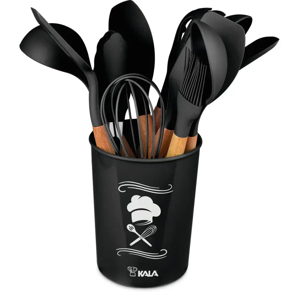 Kit cozinha ballagi 12 peç preto Kala