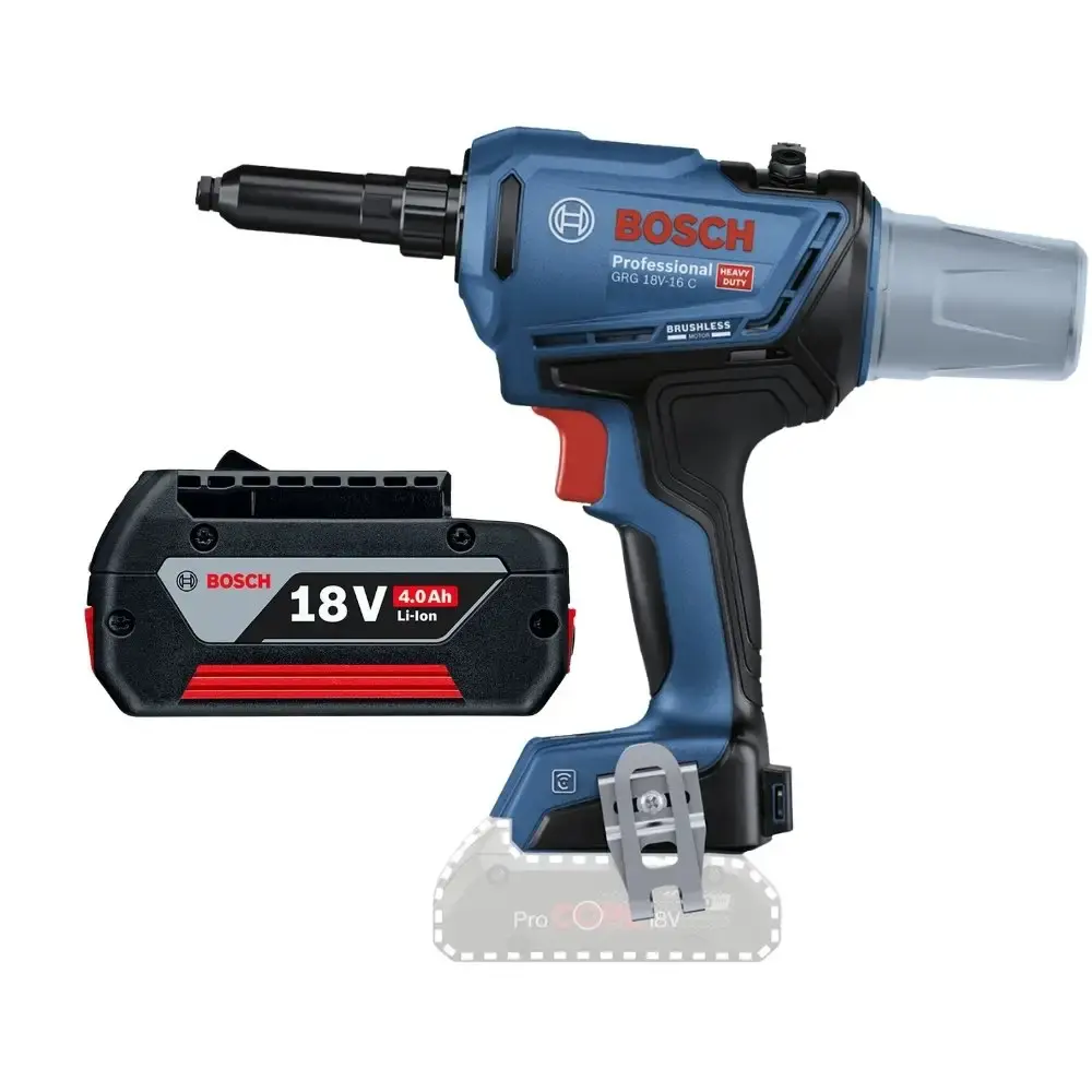 Rebitador 18V brushless GRG 18V-16C com bateria 4AH Bosch — fotografia 3