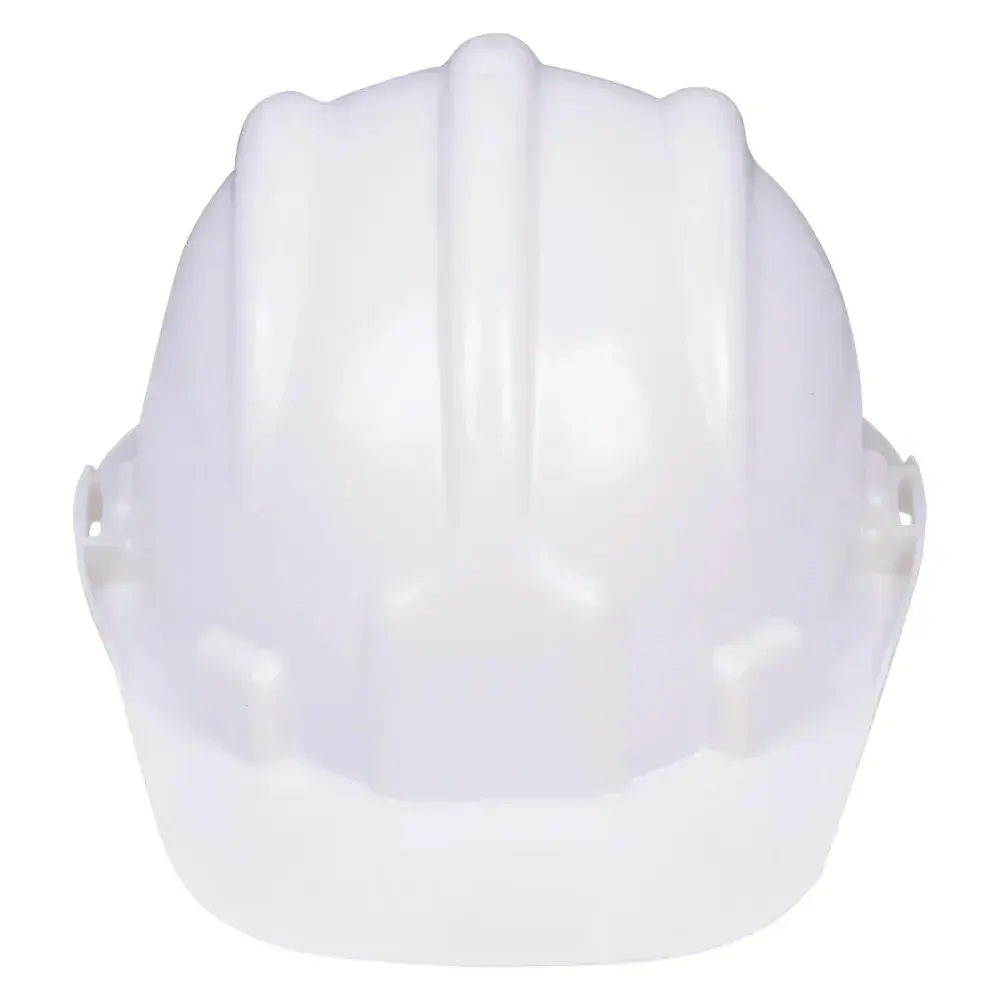 Capacete de proteção branco com carneira e aba frontal Worker — fotografia 11