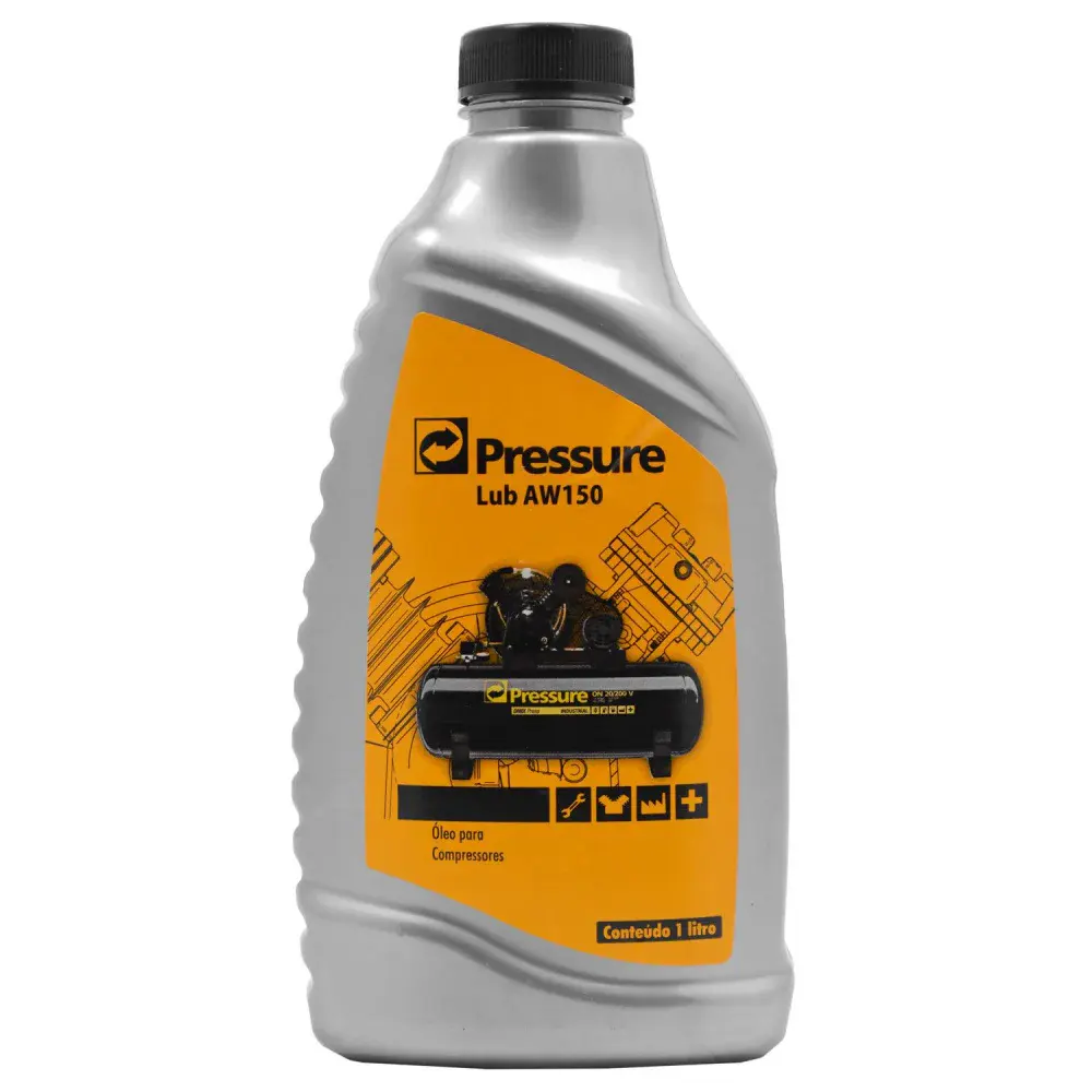 Óleo para compressores de ar tipo pistão 1 litro lub AW150 Pressure
