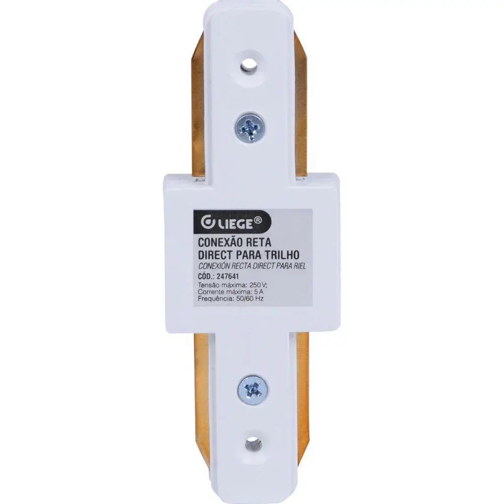 Conexão reta para trilho direct branco bivolt Liege — fotografia de referência