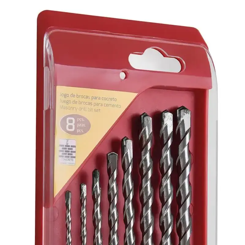 Jogo kit de brocas de widea para concreto de 3 à 10 MM com 8 peças Tramontina — fotografia 3