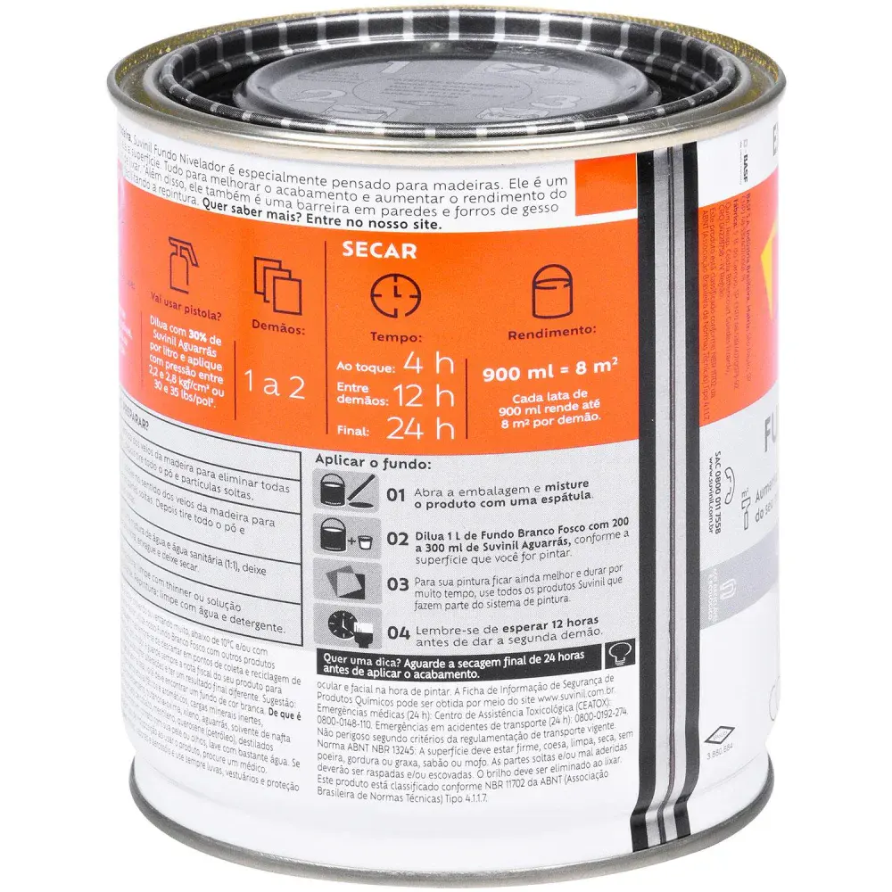 Tinta fundo branco fosco 900ML Suvinil — fotografia 3
