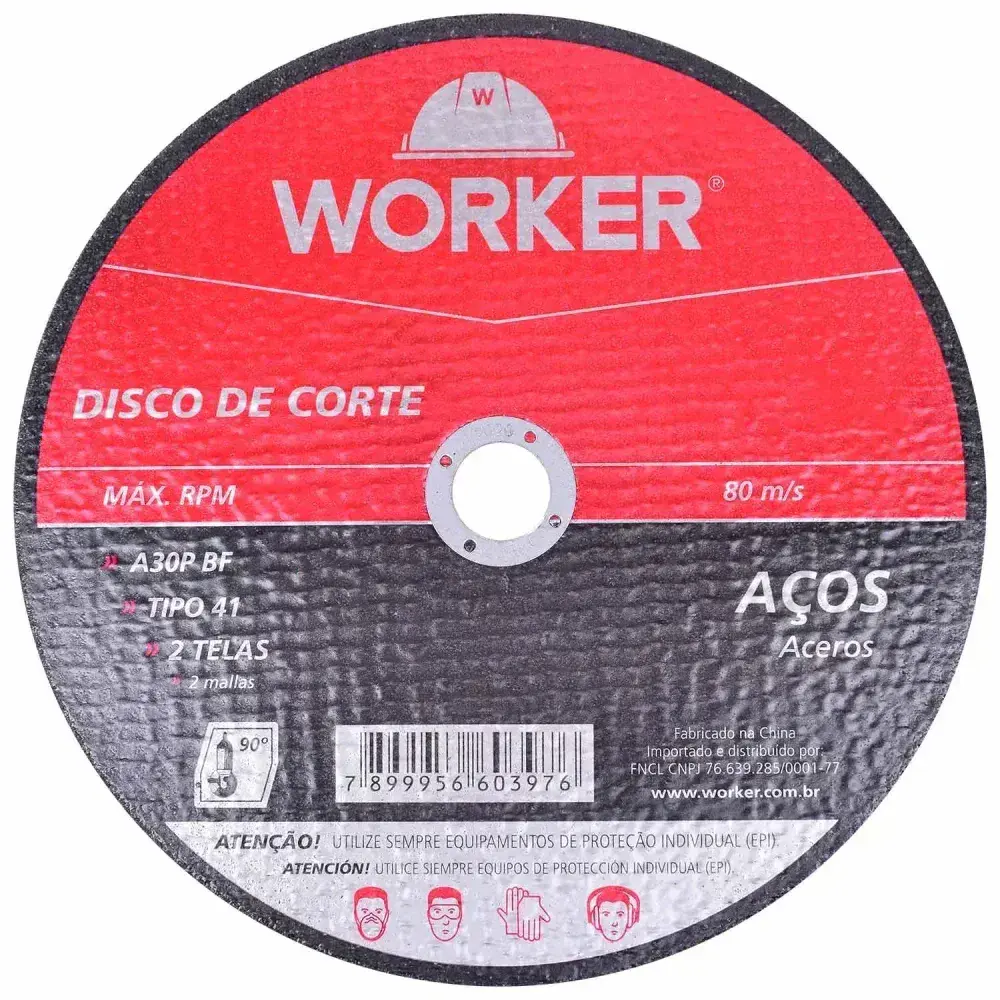 Disco de corte para aço 7 x 177,8MM Worker — fotografia 5