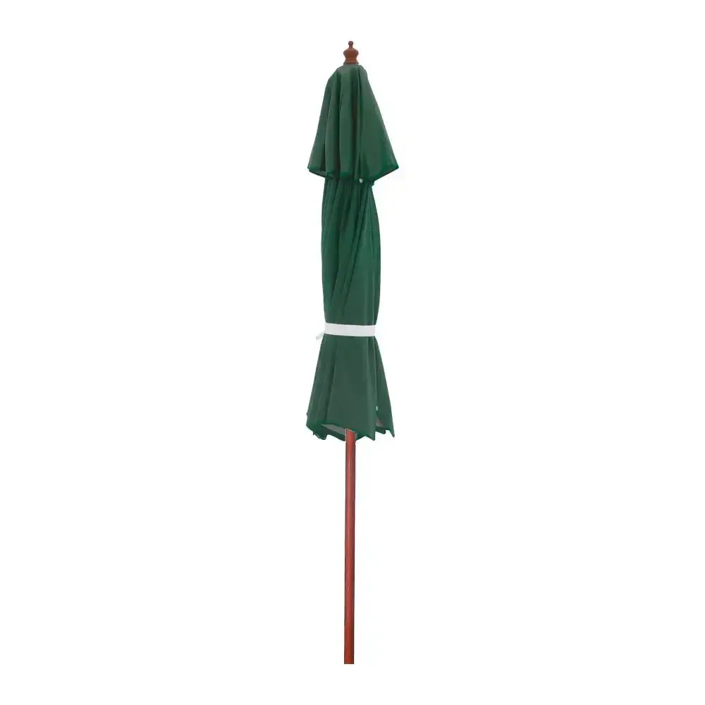 Ombrellone 4M verde bagum haste em madeira 400803 bel BEL FIX — fotografia 4