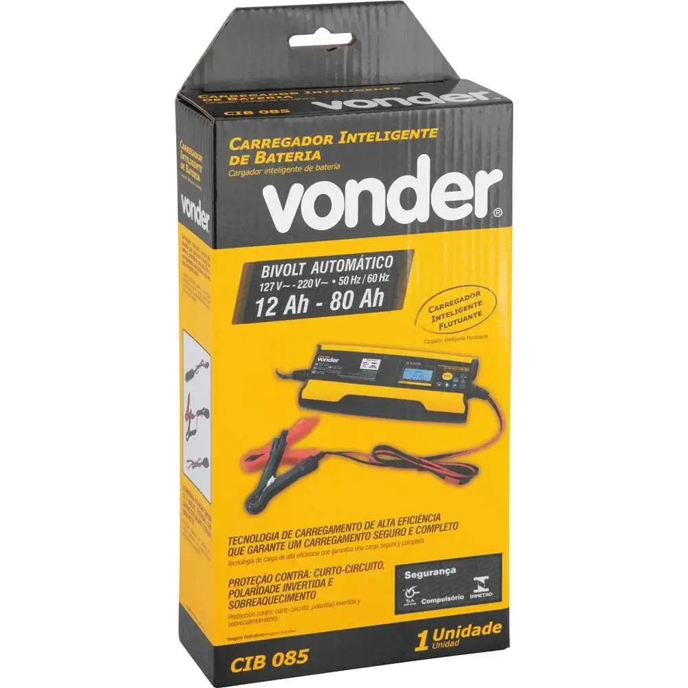 Carregador inteligente de bateria bivolt CIB085 Vonder — fotografia 5