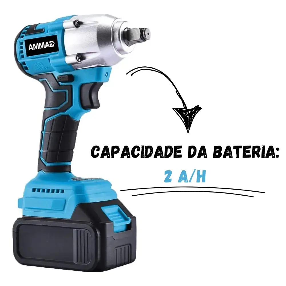 Chave de impacto à bateria 21V 320NM brush bivolt G12202/BR Gamma — fotografia 3