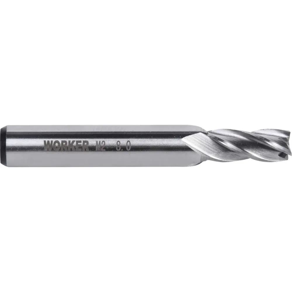 Fresa de topo reto aço rápido 8MM Worker — fotografia de referência