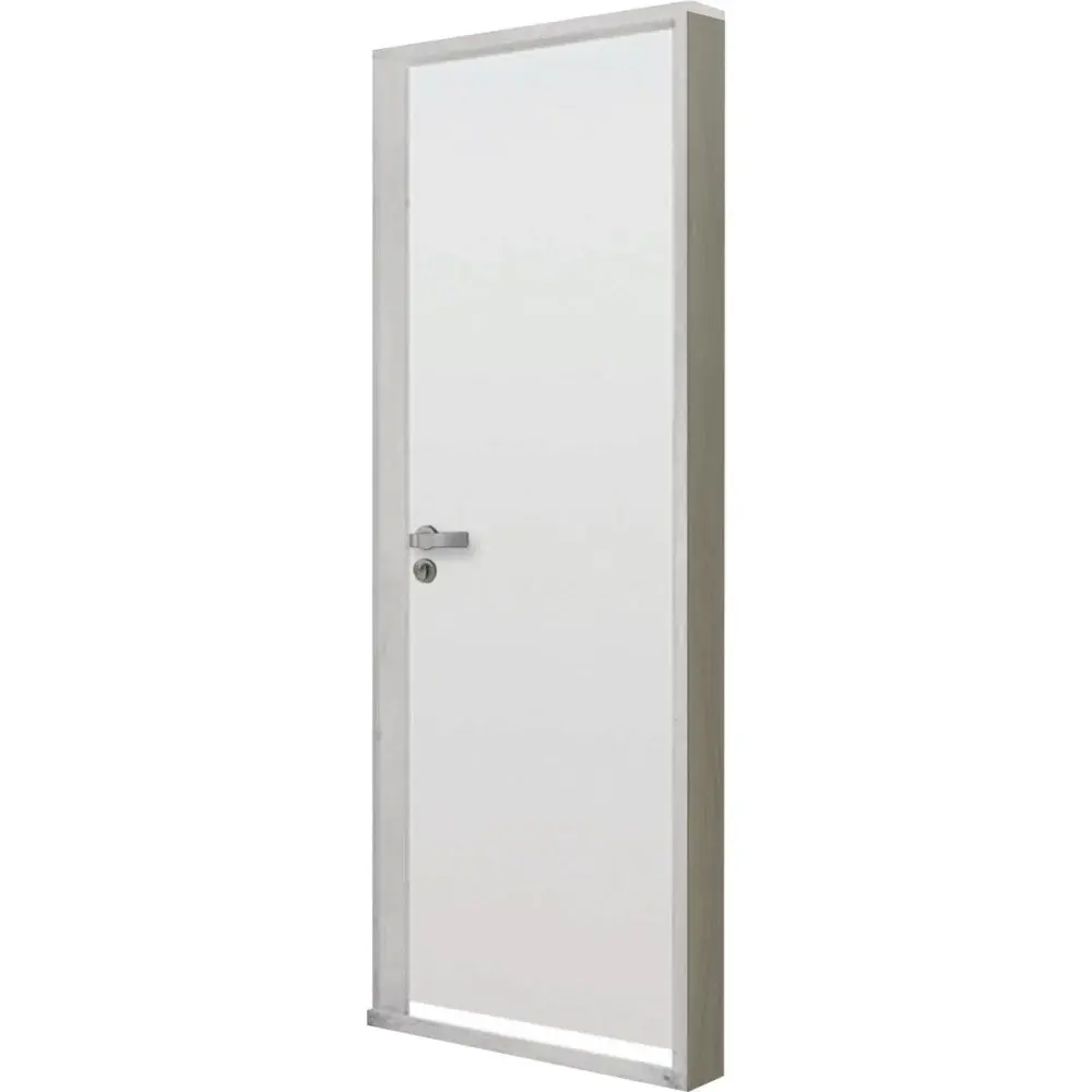 Kit porta madeira 215 x 74CM branca esquerda MGM — fotografia de referência