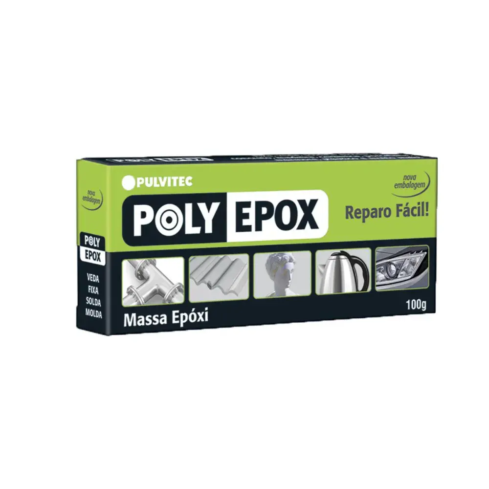 Adesivo massa epoxi Pulvitec polyepox 100G — fotografia de referência