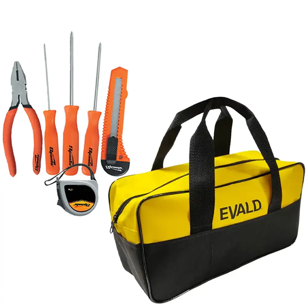 Kit de ferramentas 6 peças com bolsa 8 bolsos 14 POL evald Sparta