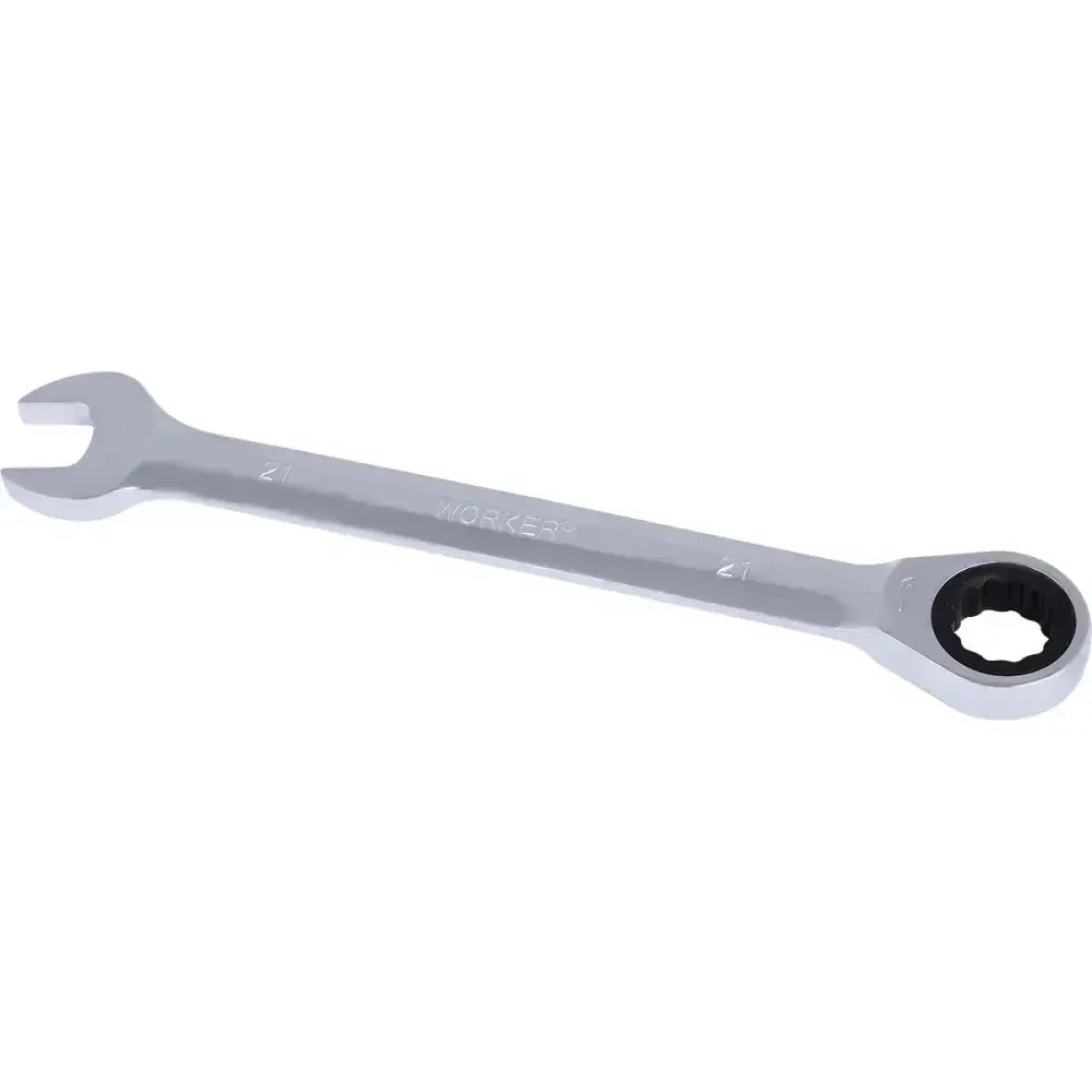 Chave combinada com catraca cromo vanádio 21MM Worker — fotografia 9