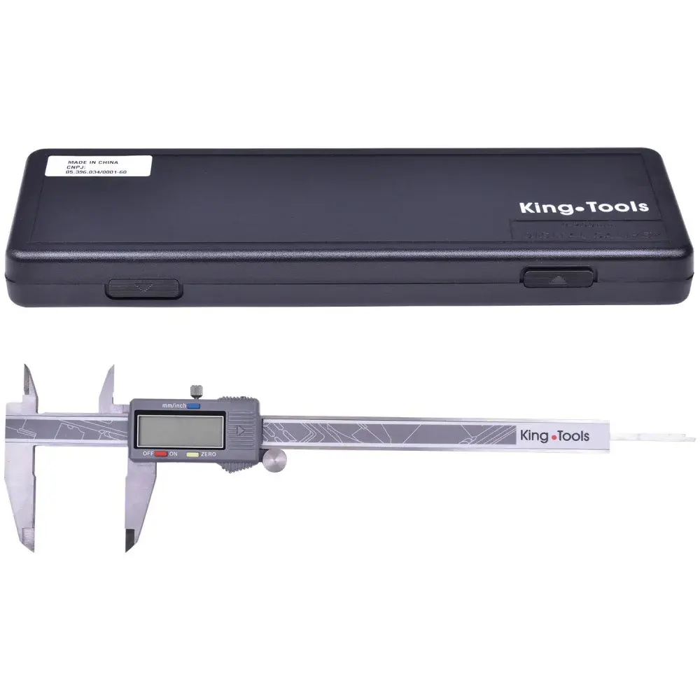 Paquímetro digital com dígitos grandes 502.200BL kingtools - cap. 200MM King Tools