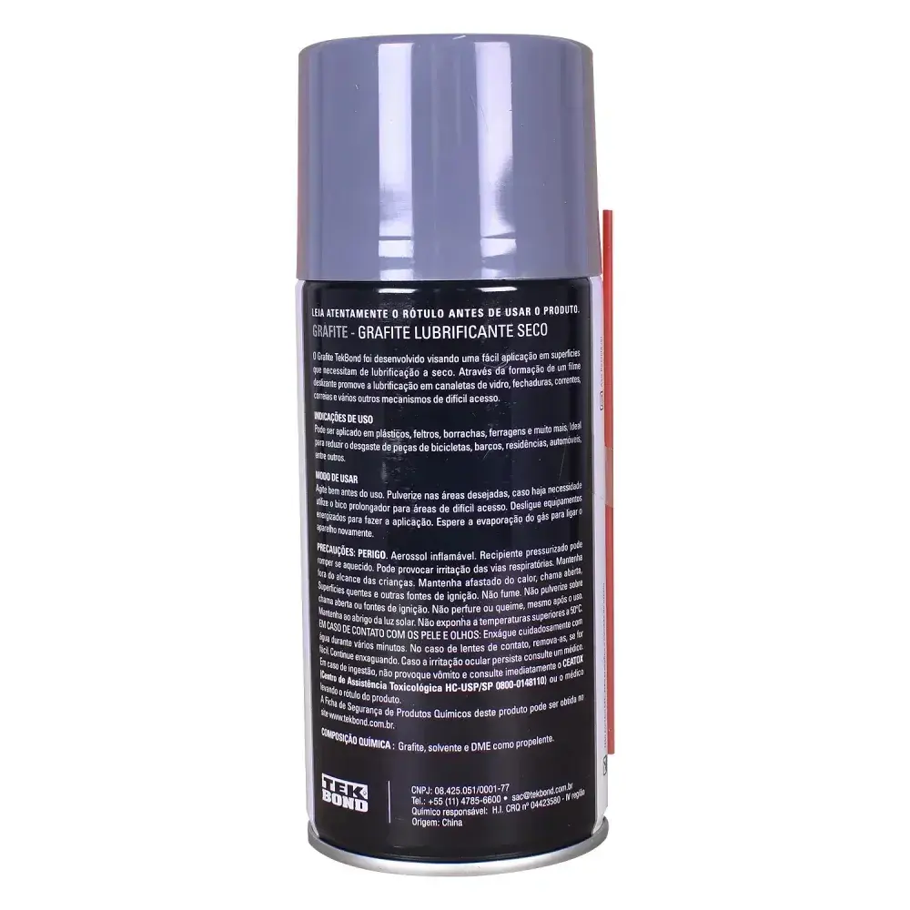 Grafite em pó spray 200ML Tekbond — fotografia 6