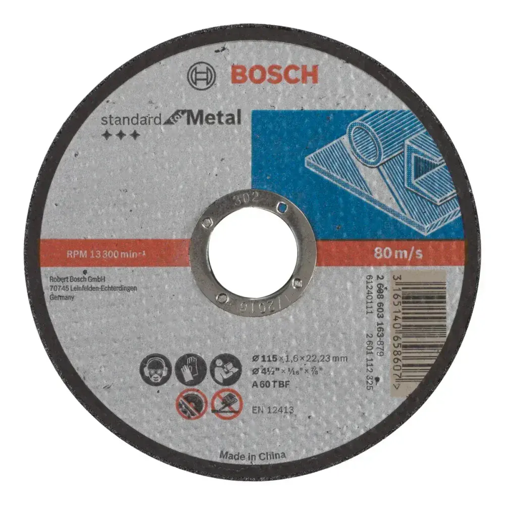 Disco de corte standard de metal reto 115X1,6MM Bosch — fotografia 2
