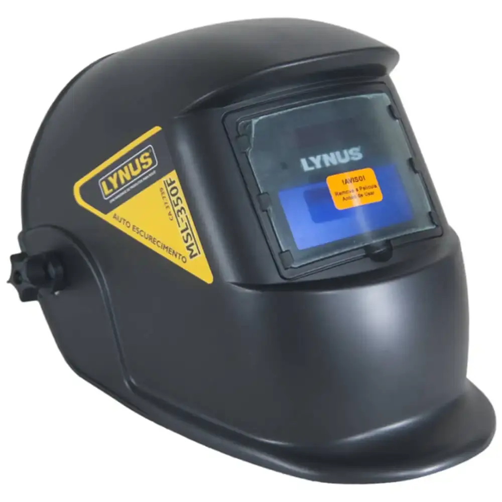 Máscara para solda de escurecimento automático 90X35MM DIN 3 a 11 MSL-350F Lynus — fotografia de referência