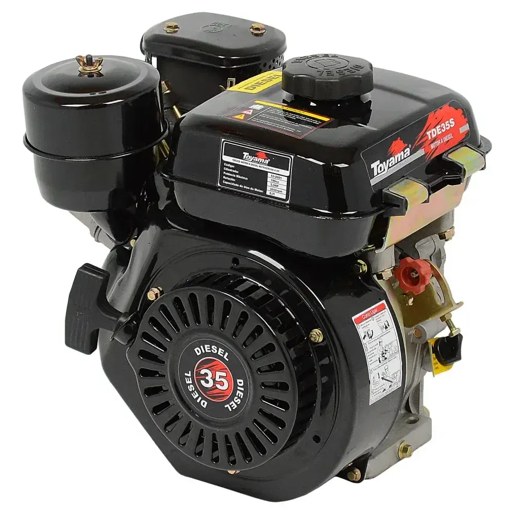 Motor a diesel horizontal 3,3 hp 4 tempos TDE35S Toyama — fotografia 6