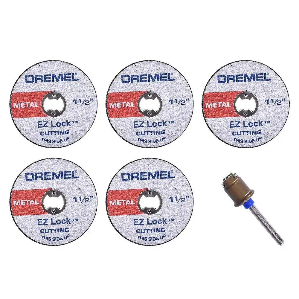 Kit jogo de discos de corte e adaptador ez lock EZ406 Dremel — fotografia 5