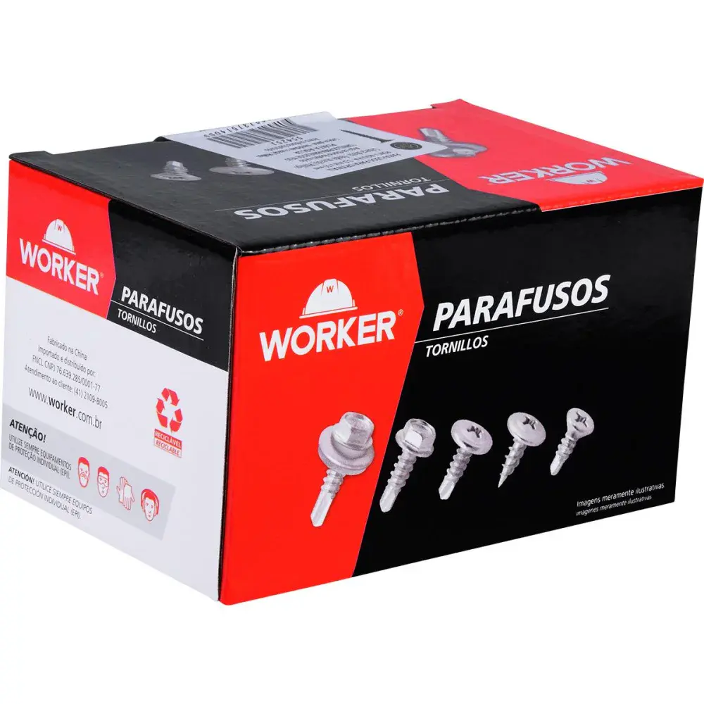 Parafuso para drywall ponta agulha 3,5X55MM Worker — fotografia 6