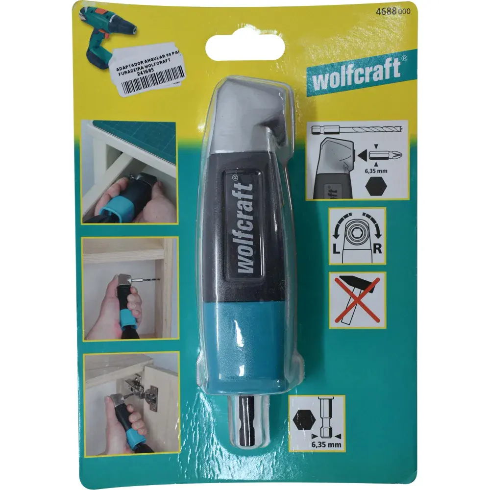 Adaptador angular 90º para furadeira - 468800 - Wolfcraft — fotografia 6