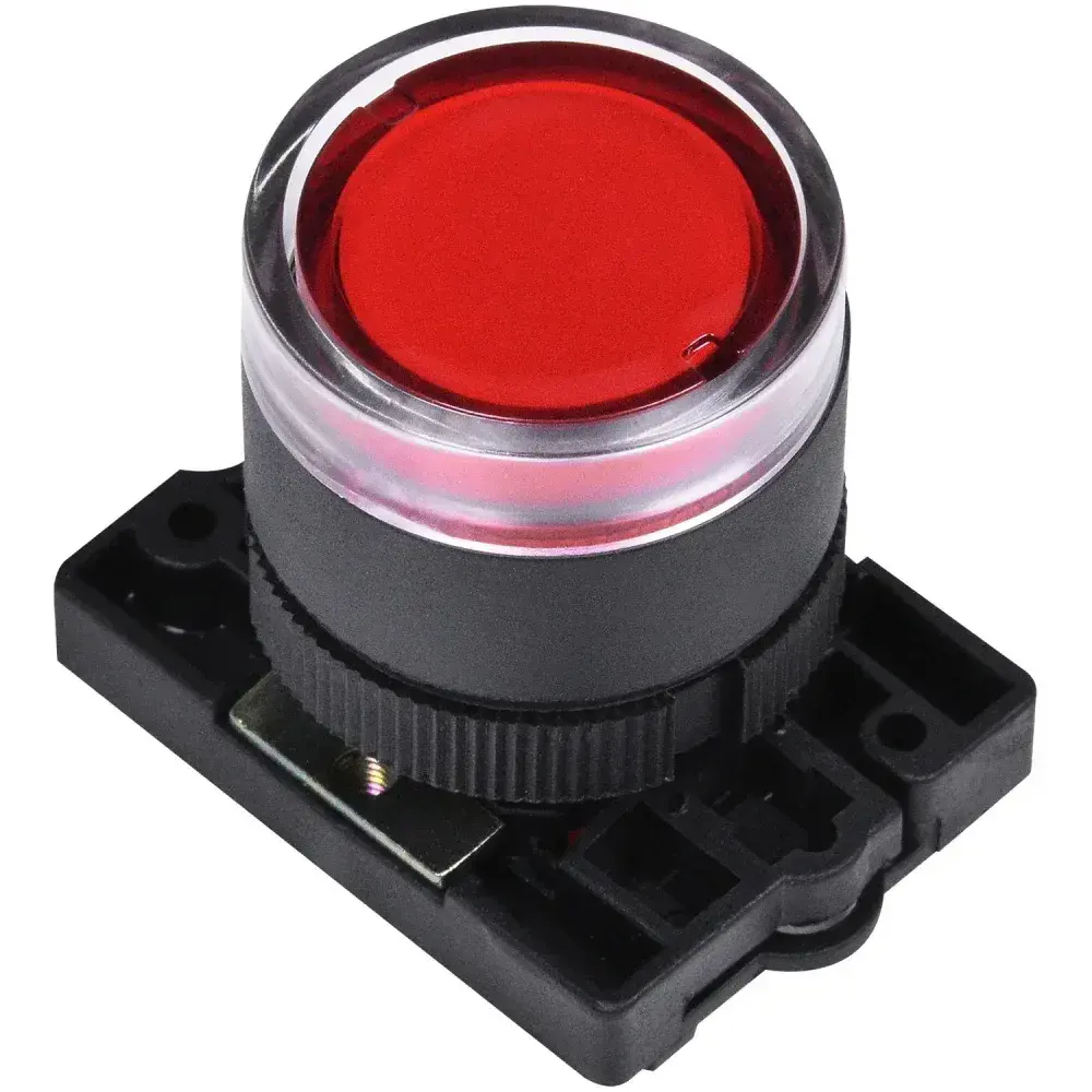 Botão de comando vermelho em plástico NP2-EW340 Chint — fotografia 4