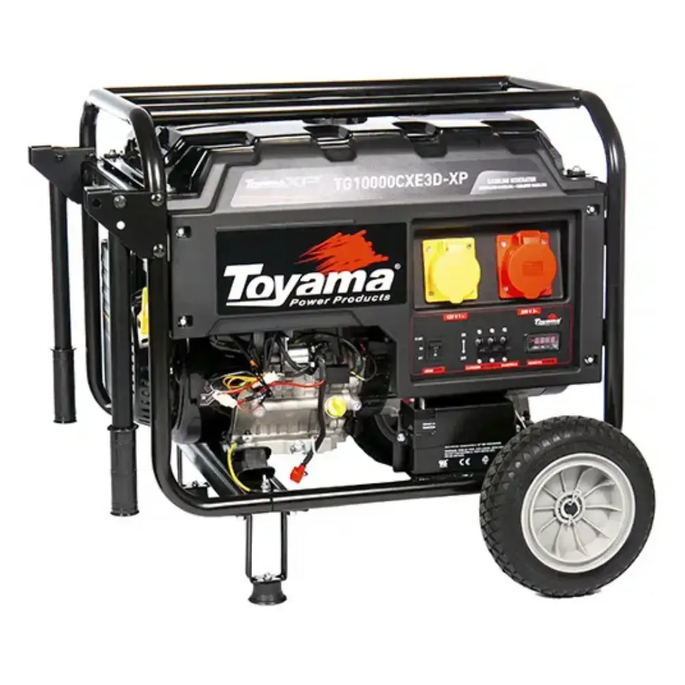 Gerador à gasolina TG10000CXE3D-XP 11.25 KVA com AVR trifásico partida elétrica e manual 220V 201-035 Toyama 220 V — fotografia de referência