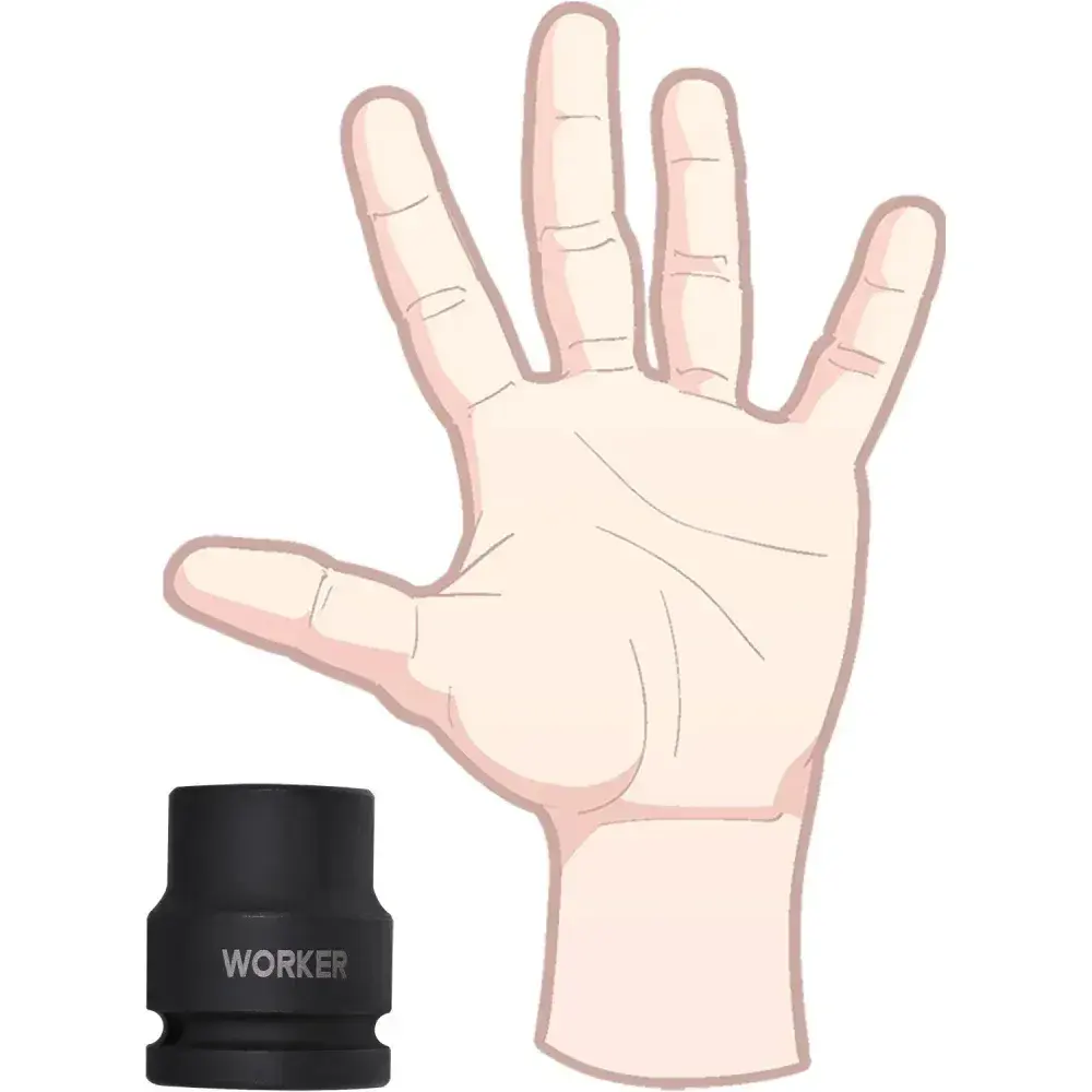 Soquete sextavado impacto encaixe 3/4 23MM Worker — fotografia 12