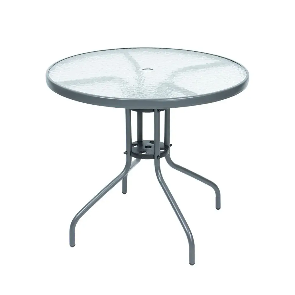 Conjunto de mesa e cadeiras com ombrelone marrom Kala — fotografia 4