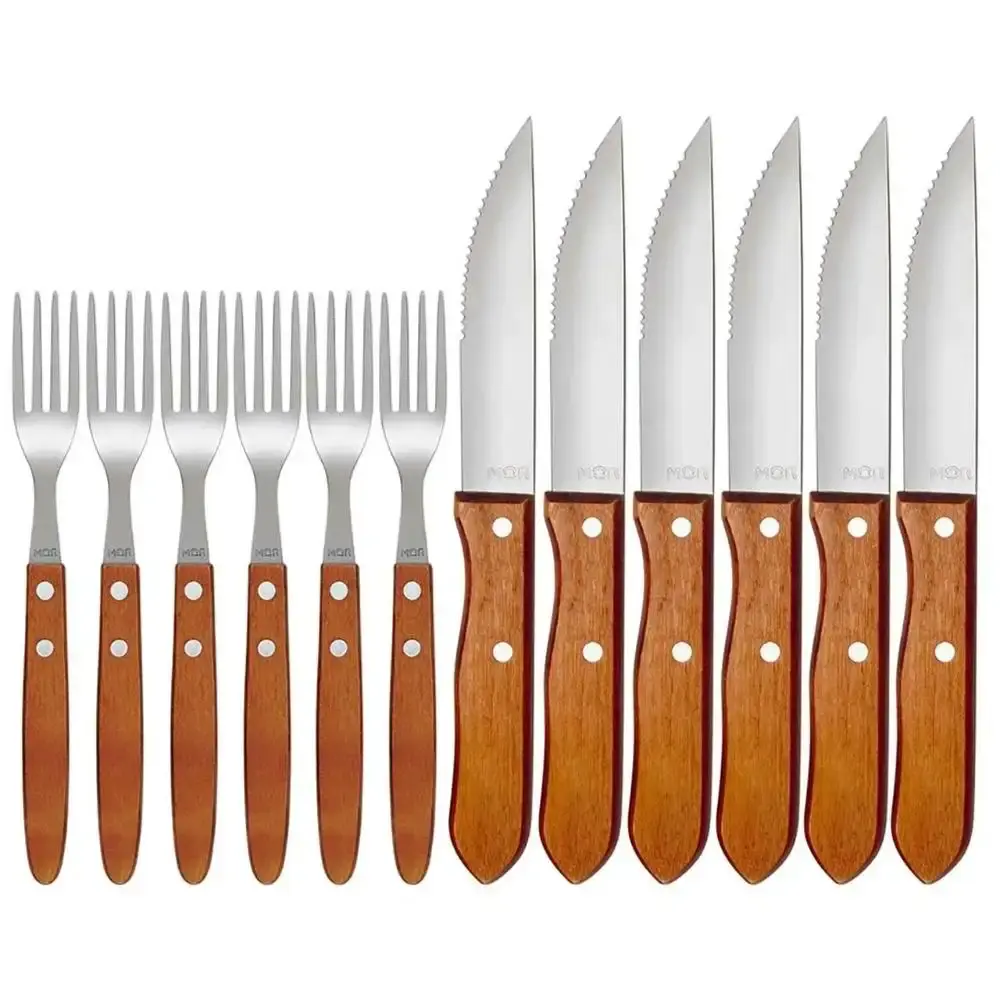 Conjunto para churrasco garfo e faca com 12 peças Mor — fotografia de referência