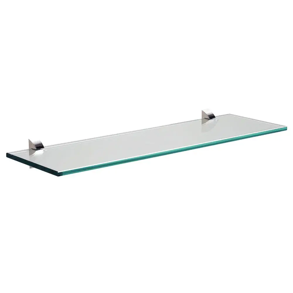 Prateleira de vidro de canto com suporte 400X150X8MM Tramontina — fotografia de referência