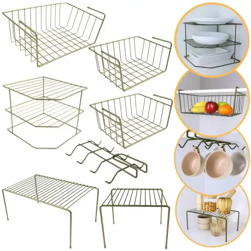 Kit organizador para armário com 7 peças viena verde oliva | 01 BEL BEL FIX — fotografia de referência
