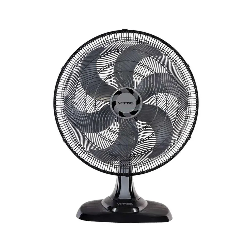 Ventilador de mesa turbo 6 pás 50CM preto 220V Ventisol — fotografia 4
