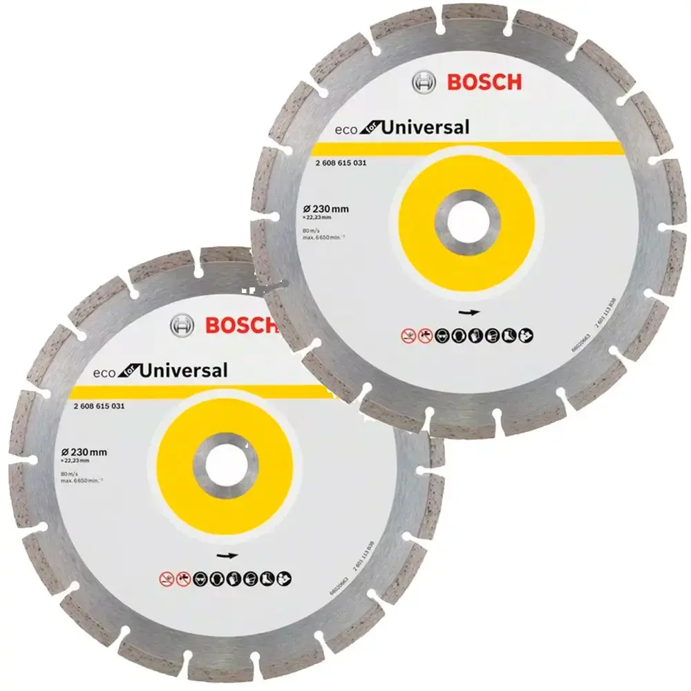 Disco diamantado segmentado 230X22.23MM 2608615031 2 peças Bosch — fotografia de referência