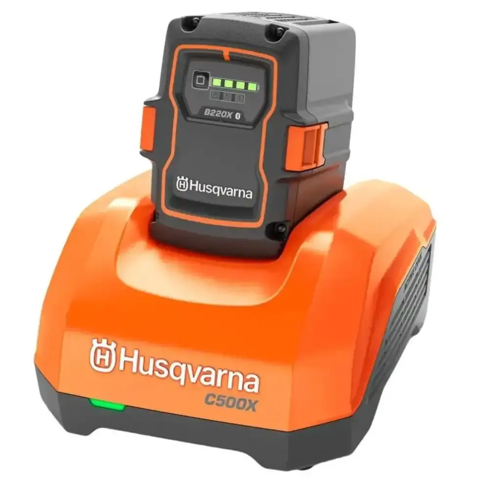 Motosserra 36V corrente 3/8 POL carregador rápido 40-C500X e bateria B220X 36V 6AH Husqvarna — fotografia 5