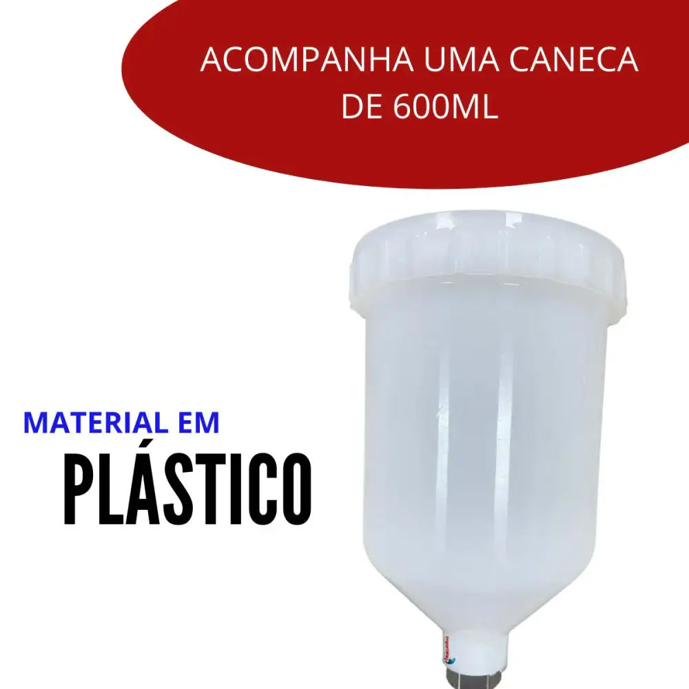 Pistola de pintura gravidade hvlp 2 bicos 1,4 e 1,7 MM EVPPHVLP600-2B Evald — fotografia 4