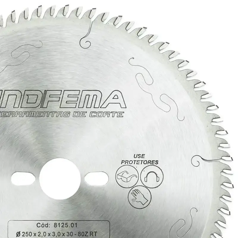 Disco de serra circular de widea HW 10 POL 250 MM 80 dentes baixo ruído 8125.01 Indfema — fotografia 3