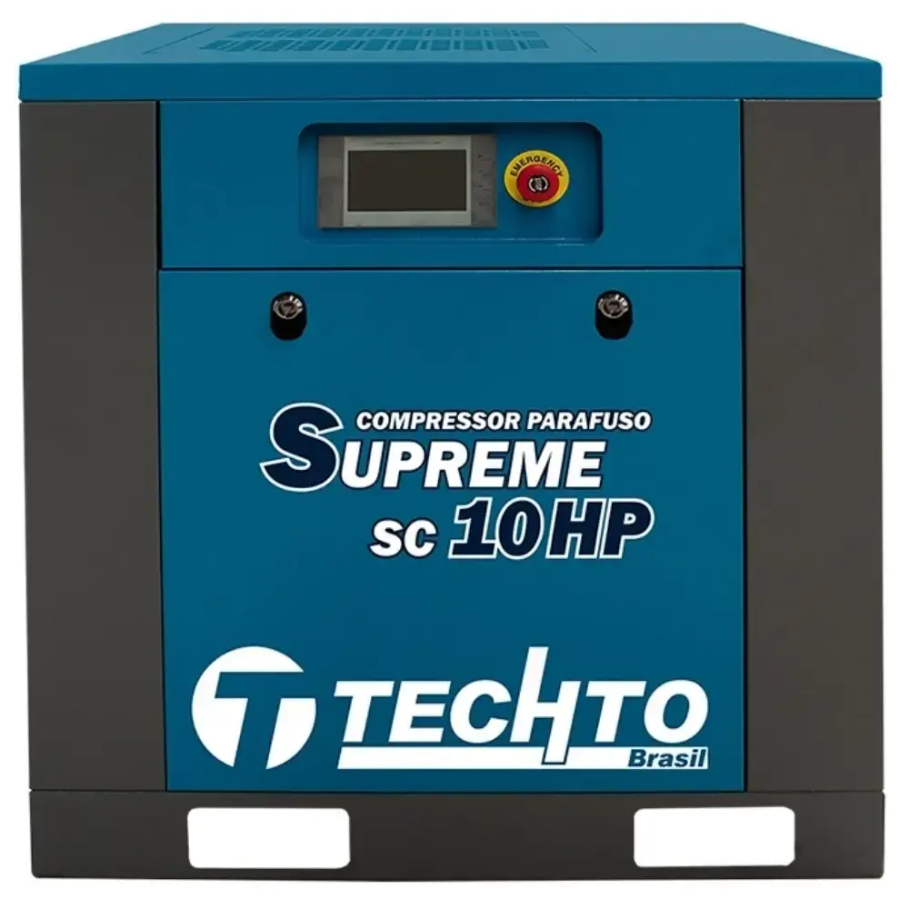 Compressor de parafuso supreme 10HP 10BAR 220V SC10 techto — fotografia de referência
