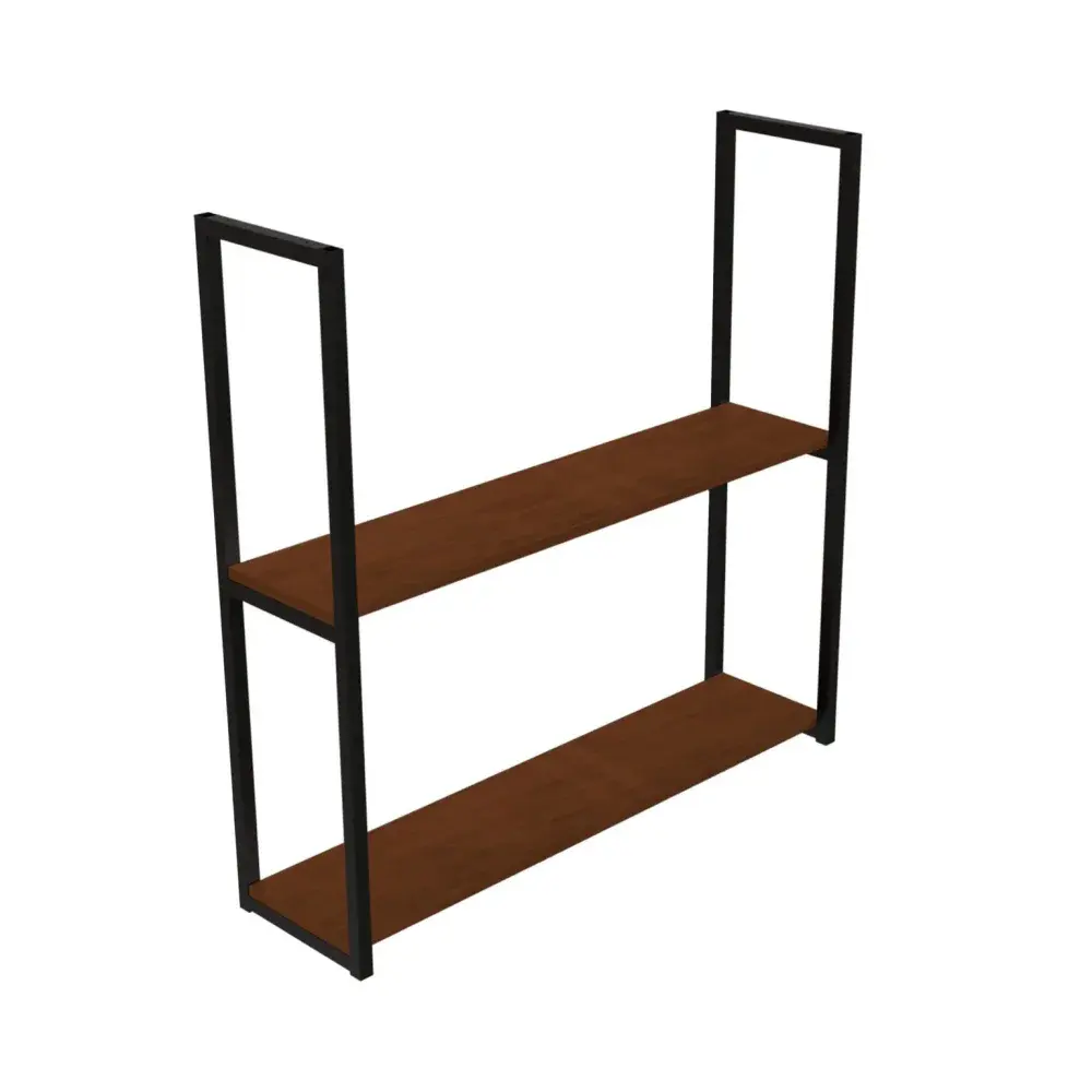 Prateleira industrial parede/teto com 2 prateleiras 90 x 20 cm avelã Brasforma — fotografia 5