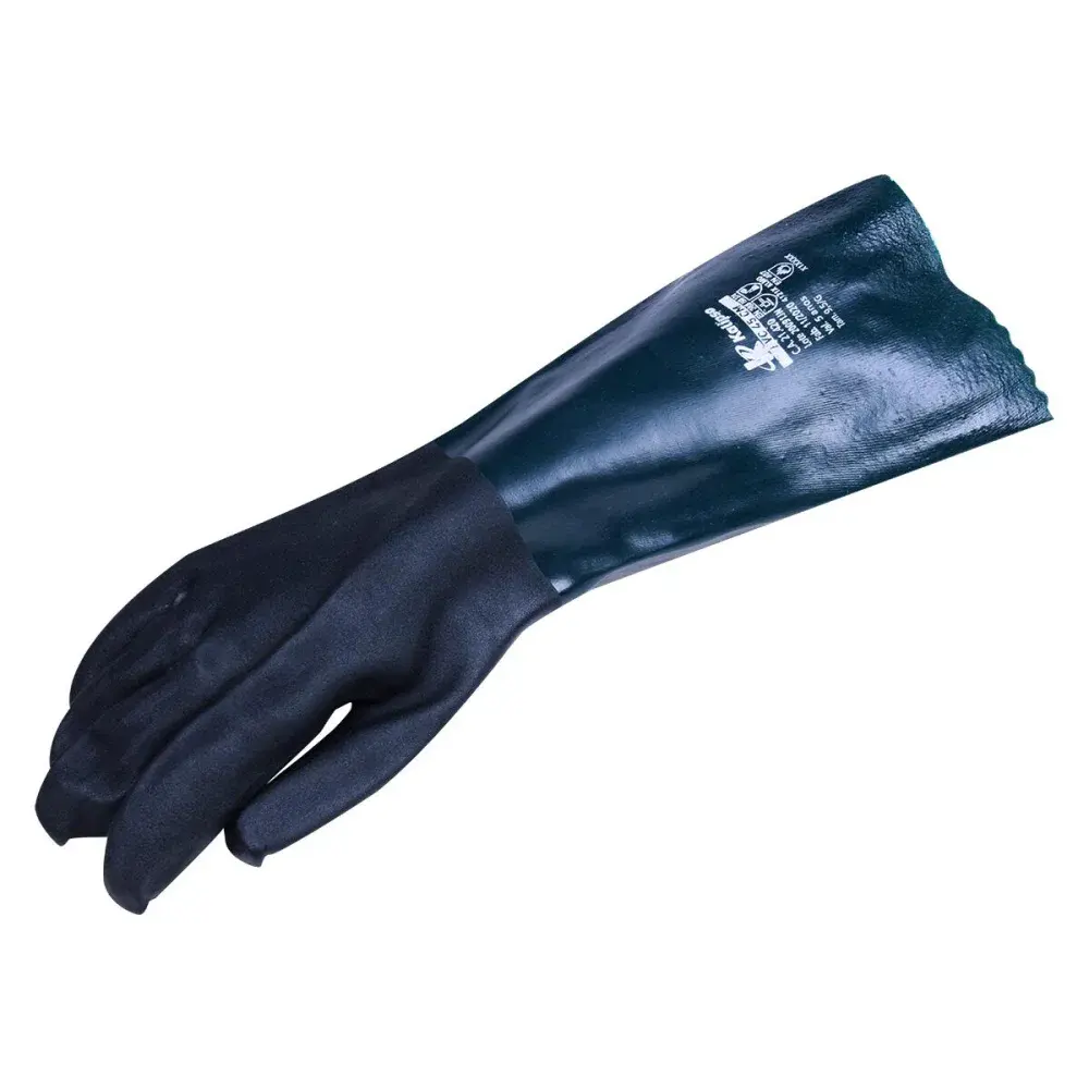 Luva pvc com forro 27CM palma áspera tam 9,5 g Kalipso — fotografia 4