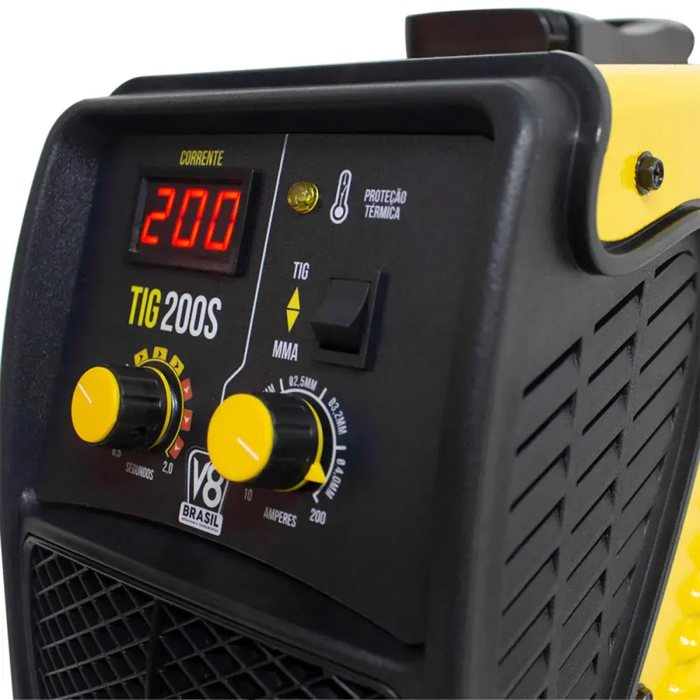 Máquina de solda inversora 200A tig mma 200S 220V V8 brasil — fotografia 6