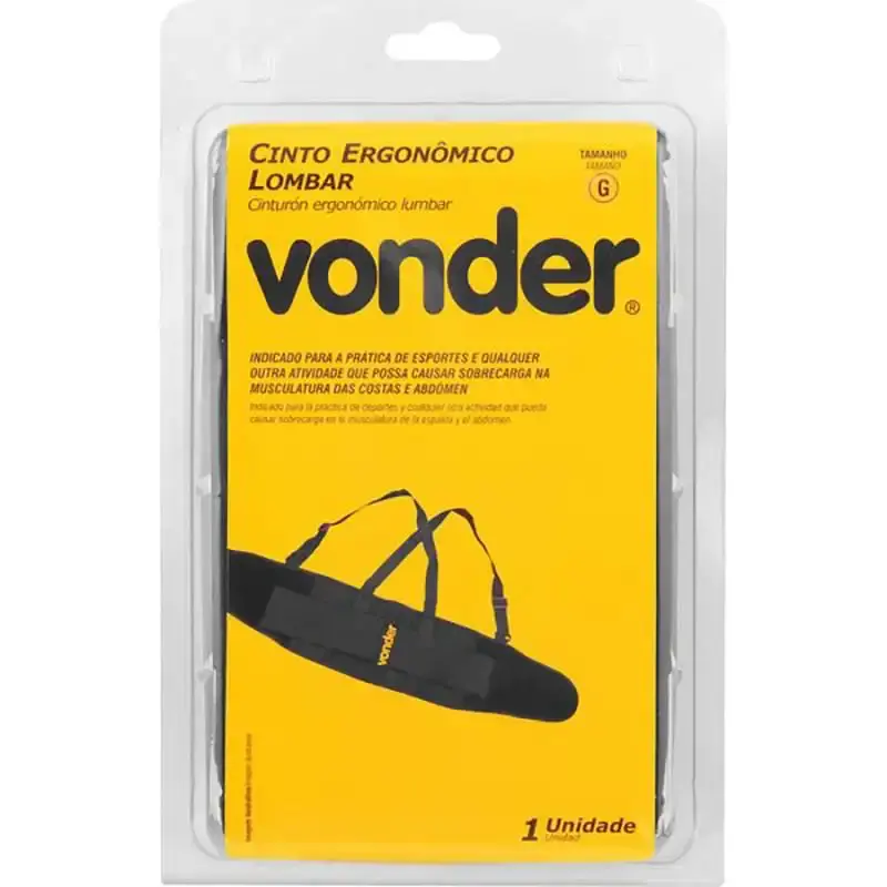 Cinto ergonômico lombar tamanho g Vonder — fotografia 5