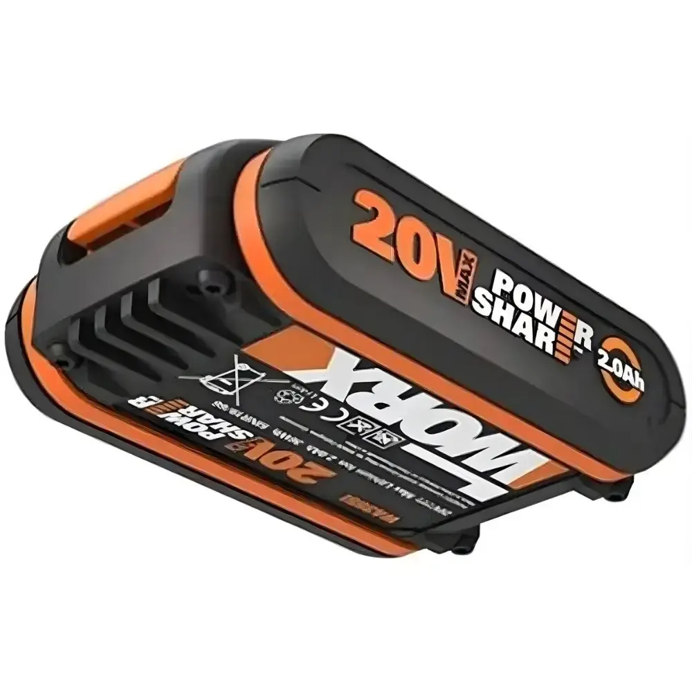 Carregador de bateria powershare bivolt 16-20V com bateria 20V 2,0AH worx Positec — fotografia 5
